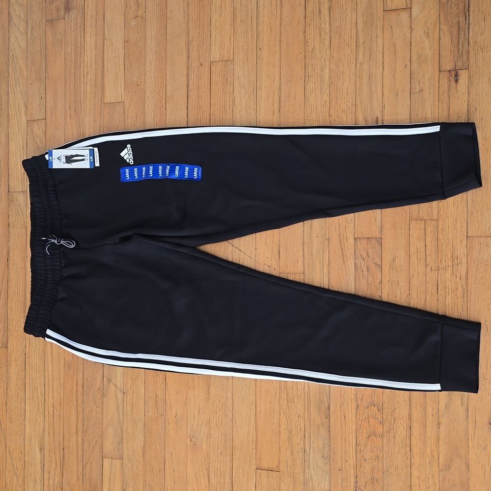 Adidas Aeroready Sweatpants Mens Black 3 Stripes Regular Drawstring  Size Large